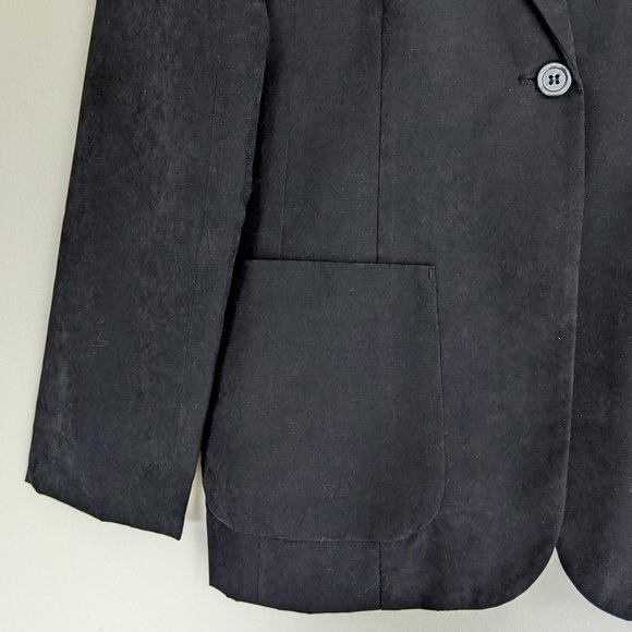 NWT Jessica Black Boxy Blazer Sueded Texture - Picture 6 of 9